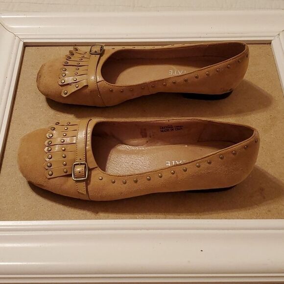 David Tate Jam tan suede flats loafers size 9 - Picture 3 of 7